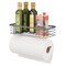 mDesign Steel Horizontal Wall Mounted Paper Towel Holder with Basket